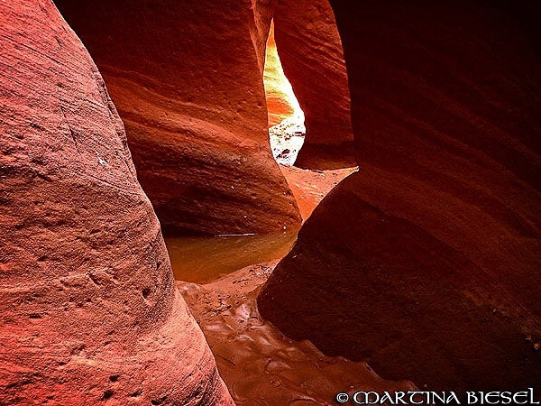 Corkscrew section in Red Cave Slot Canyon , Utah