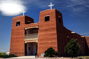 Sacred Heart Church at Nambe Pueblo, New Mexico