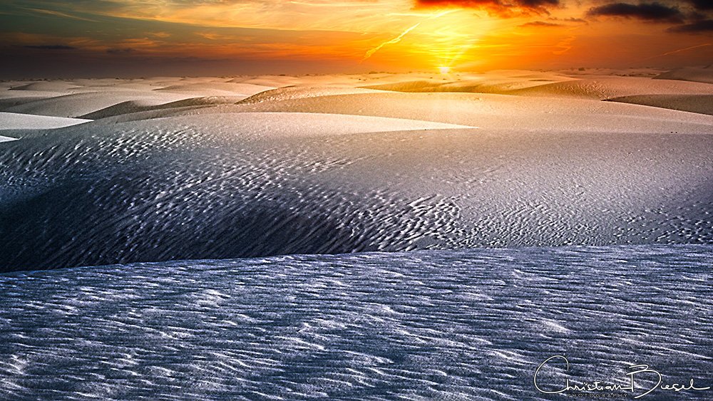 White Sands Dunes at sunset