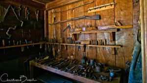 Many tools in the Fort Ross carpentry