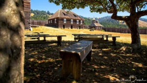 Benches in front of the Rotchev House