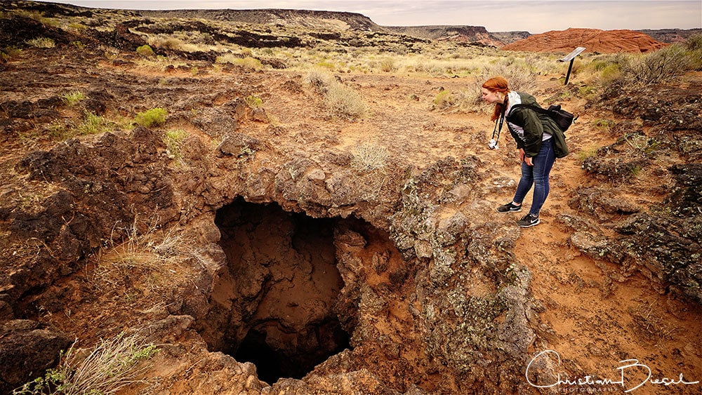 Entrance to a lava tube, Snow Canyon State Park