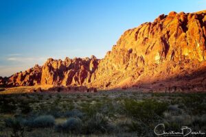 Glowing hills at sunset, Valley of Fire State Park